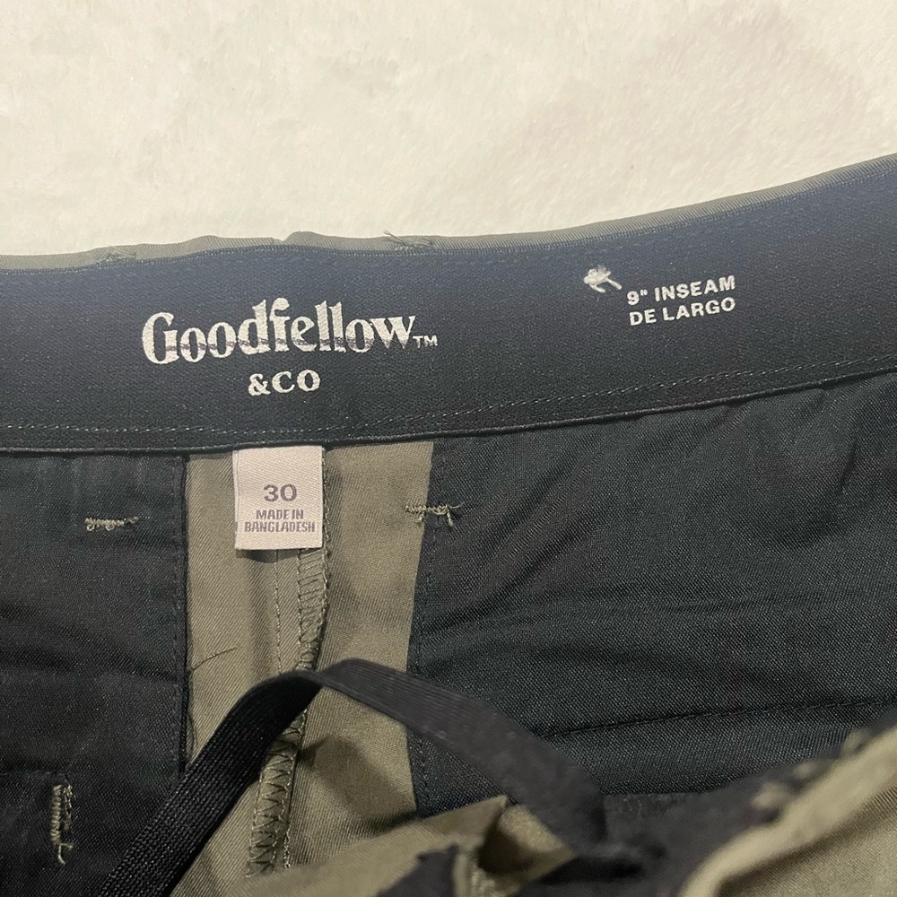 Goodfellow & Co Men’s 9" Performance Tech Chino Shorts - Olive Green Size 30 - Picture 6 of 11